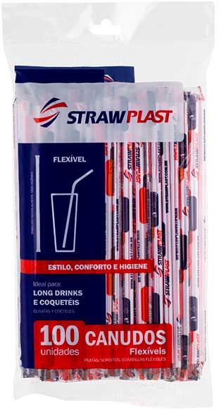 Canudo Strawplast C/100 21cm (7898202613042)