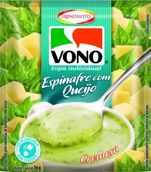 Sopa Vono Espinafre C/Queijo 23X16Gr (7891132008162)