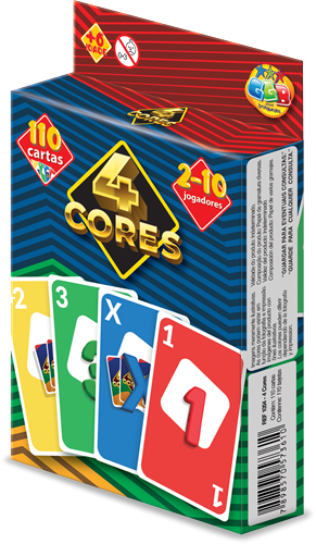 Jogo de Cartas - 4 Cores - GGB Brinquedos