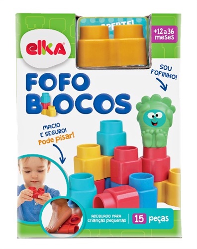 Fofo Blocos 15 Peças - Elka