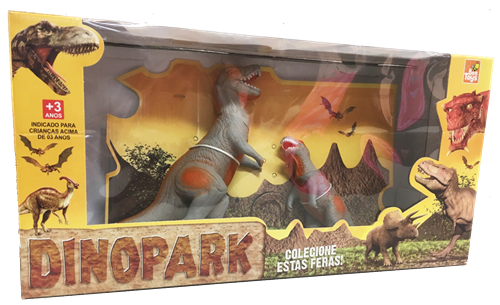 Coleção Dinopark Tiranossauro Rex Com Filhote - Bee Toys