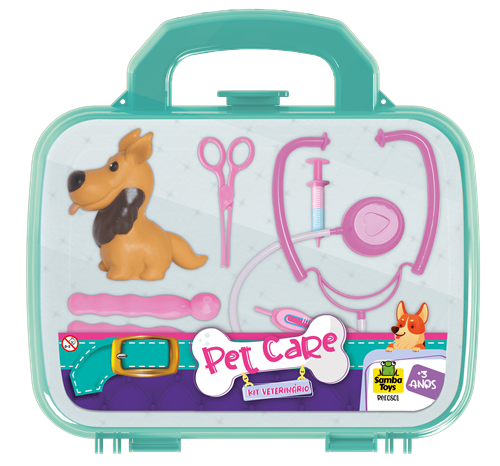 Maleta Pet Care Kit Veterinário - Samba Toys