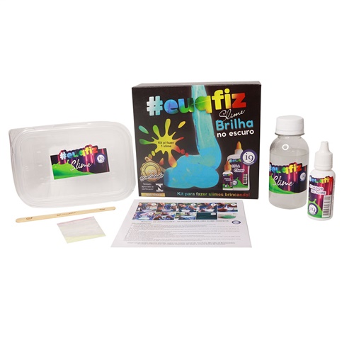 Kit Para Fazer 1 Slime Brilha no Escuro #Euqfiz - I9 Brinquedos