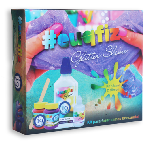 Kit Para Fazer 2 Slimes Glitter #Euqfiz - I9 Brinquedos