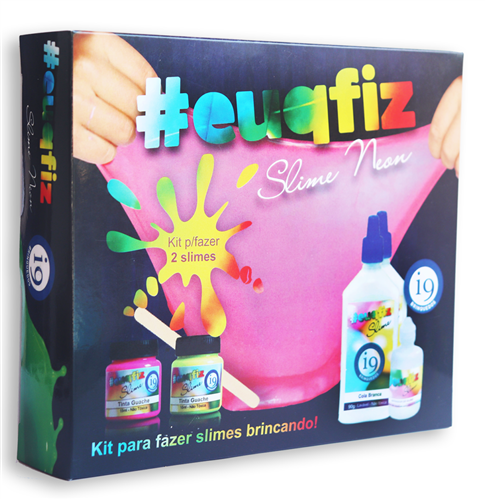 Kit Para Fazer 2 Slimes Neon #Euqfiz - I9 Brinquedos
