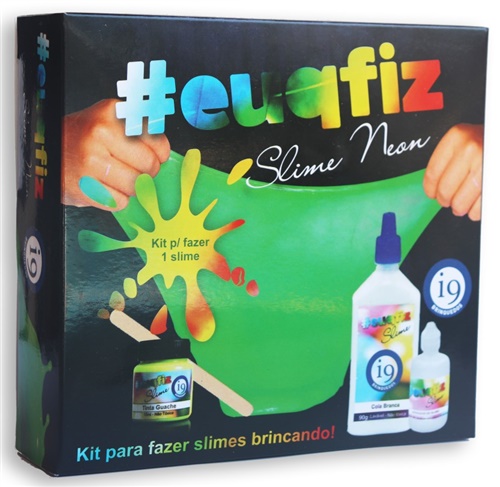 Kit Para Fazer 1 Slime Neon #Euqfiz - I9 Brinquedos