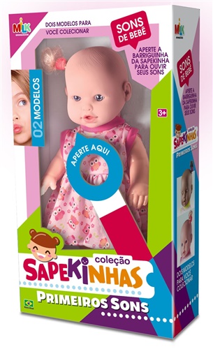 Boneca Sapekinha Primeiros Sons - Milk
