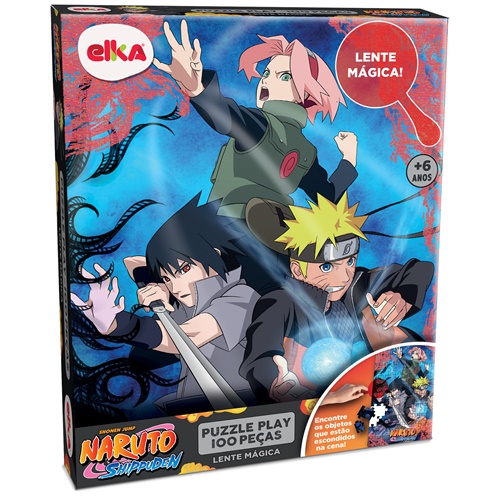 Puzzle Play 100 Peças Lente Mágica - Naruto Shippuden - Elka