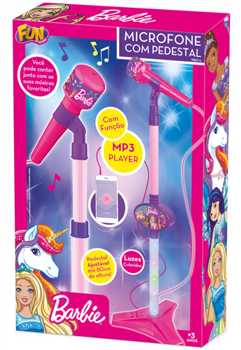 Barbie Microfone Com Pedestal Dreamtopia - Fun