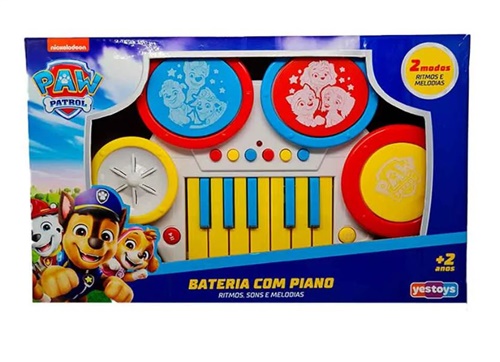 Bateria Com Piano Patrulha Canina - Yes Toys