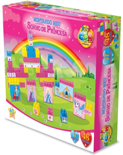 Blocos de Montar - Montando Meu Sonho de Princesa - GGB Brinquedos