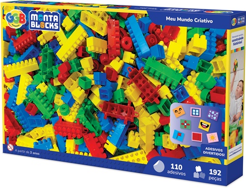 Bloquinhos Meu Mundo Criativo 192 Peças - GGB Brinquedos