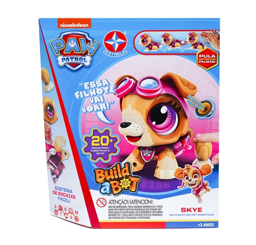 Binquedo Interativo - Build a Bot - Patrulha Canina - Skye - Estrela