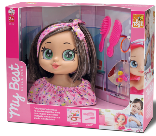 Boneca Busto My Best Style Hair - Bee Toys - Ri Happy