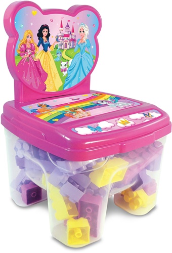 Cadeira Toy Blocos - 24 Peças - Princesas - GGB Brinquedos