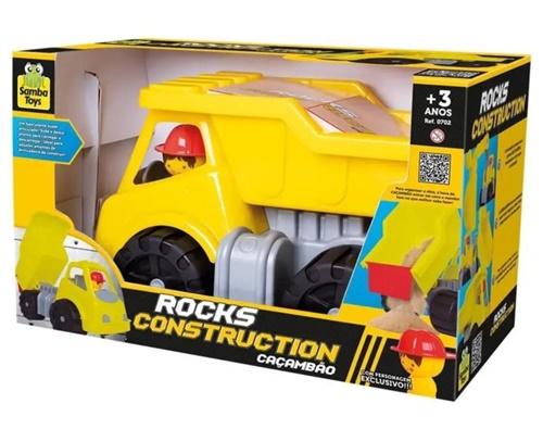 Caminhão Caçambão Rocks Construction - Samba Toys