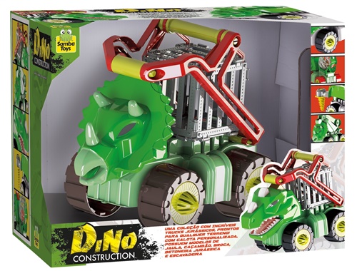 Carrinho Dino Construction Jaula - Samba Toys