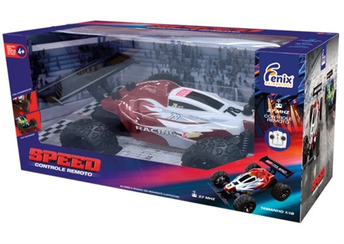 Carrinho Speed Controle Remoto Vermelho - Fenix