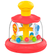 Carrosel Push Vermelho Brinquedo Giratório com Bolinhas - Fenix