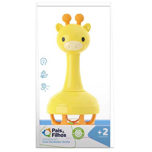 Chocalho Mordedor Girafinha - Pais e Filhos