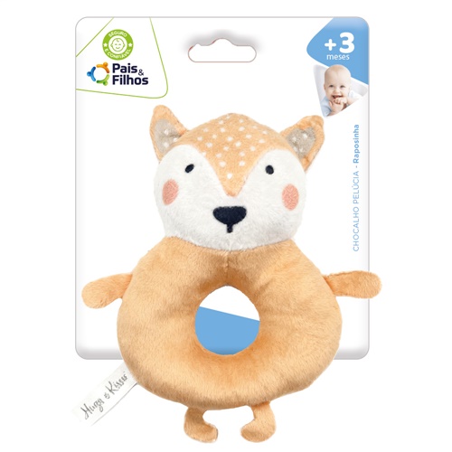 Chocalho Pelúcia Raposinha - Pais e Filhos