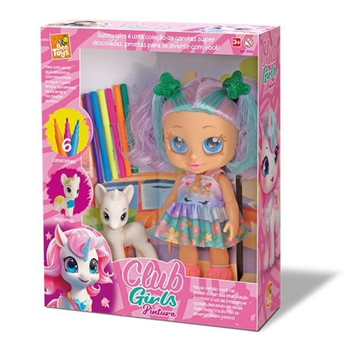 Boneca Club Girls Pintura - Bee Toys