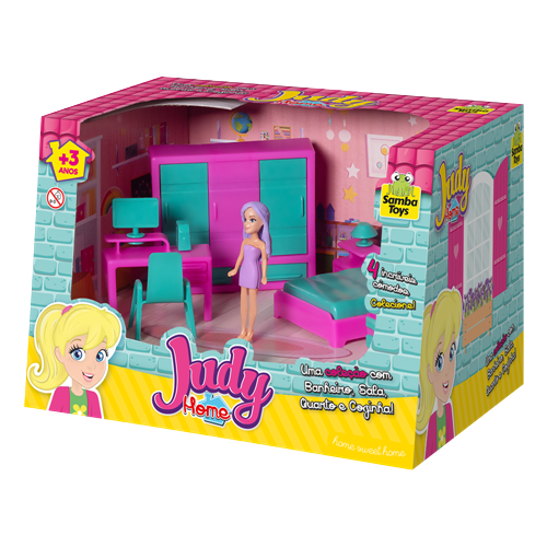 Coleção Judy - Quarto com Boneca - Samba Toys