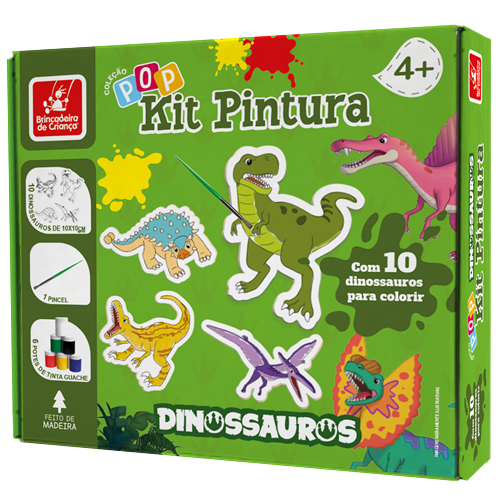 Coleção Pop - Kit Pintura Dinossauro - Brincadeira de Criança