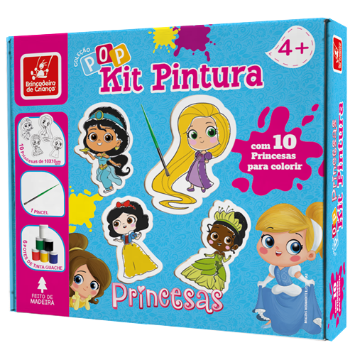 Coleção Pop - Kit Pintura Princesas - Brincadeira de Criança