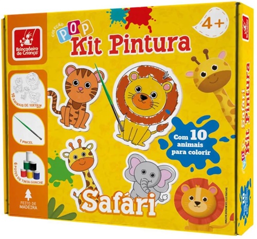 Coleção Pop - Kit Pintura Safari - Brincadeira de Criança