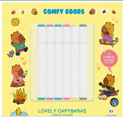 Comfy Goods Com Canetinhas - Lovely Capybaras - Magic Kids