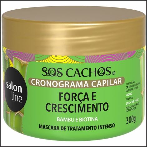 Creme De Tratamento Salon Line Sos Cachos Cronograma Capilar 300g Forca E Crescimento Okajima Distribuidora