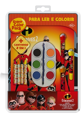 Livro Para Colorir Super Color Pack - Os Incríveis - DCL