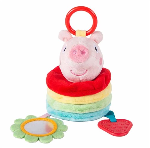 Pelúcia Estica e Treme com Mordedor - Peppa Pig - Yes Toys