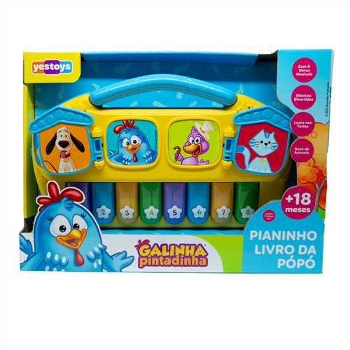 Galinha Pintadinha - Pianinho Livro da Popó - Yes Toys