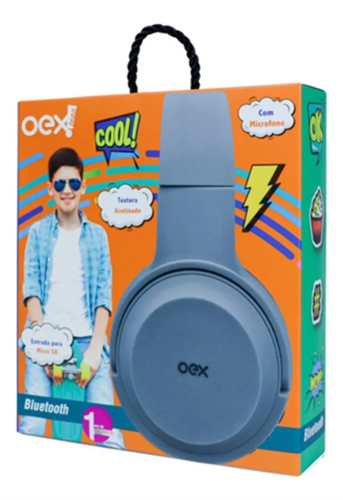 Headset Bluetooth Teen Pop Cinza - OEX