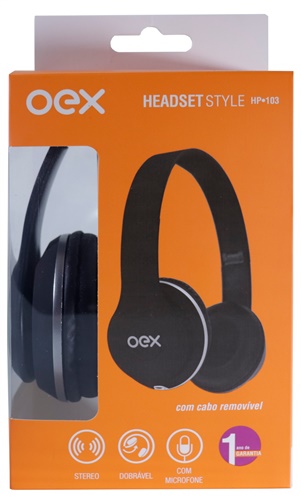 Headset Style Preto - OEX