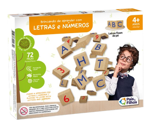 Jogo Brincando de Aprender com Letras e Números - Pais e Filhos