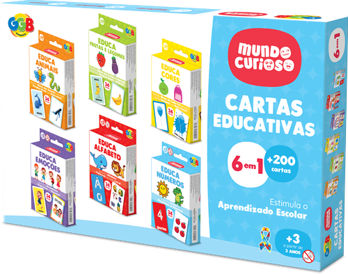 Jogo Cartas Educa 6 em 1 - GGB Brinquedos