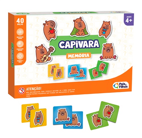 Jogo da Memória Capivara - Pais e Filhos
