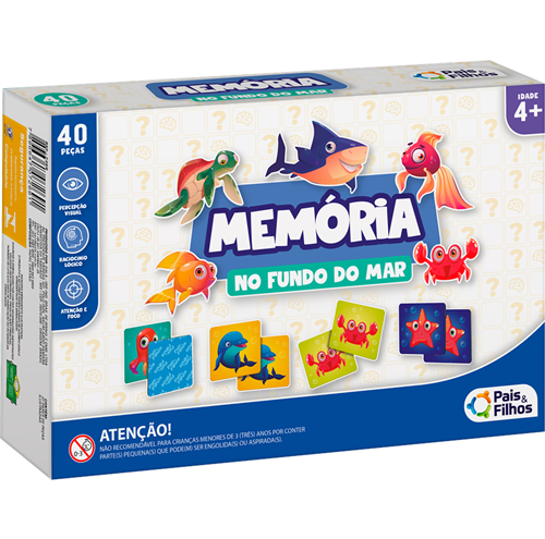 Jogo da Memória - No Fundo do Mar - Pais e Filhos