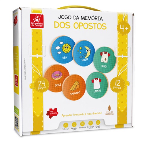 Jogo de Memória Opostos - Brincadeira de Criança