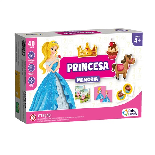 Jogo de Memória Princesas - Pais e Filhos