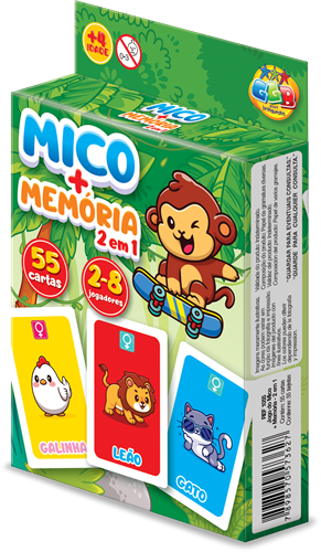 Jogo do Mico + Memória 2 em 1 - GGB Brinquedos