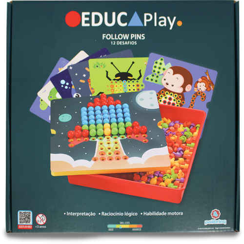 Jogo Educativo Follow Pins - Polibrinq