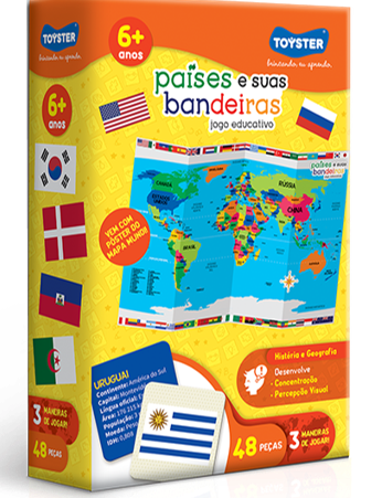 Jogo Educativo - Países e Suas Bandeiras - Toyster