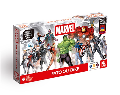 Jogo Fato ou Fake - Marvel - Nig Brinquedos