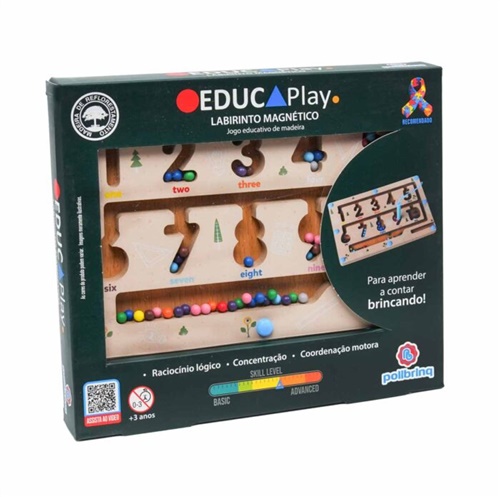 Jogo Labirinto Magnético - Polibrinq