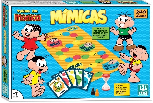 Jogo Mímicas - Turma da Mônica - Nig Brinquedos