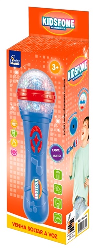 Kidsfone - Microfone Musical Azul - Fenix